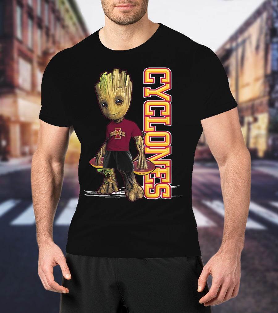 Groot Iowa State Cyclones Marvel Character Crossover T-Shirt