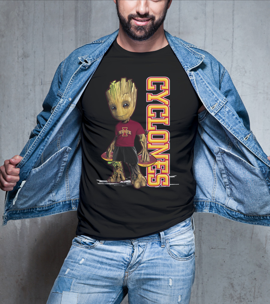 Groot Iowa State Cyclones Marvel Character Crossover T-Shirt