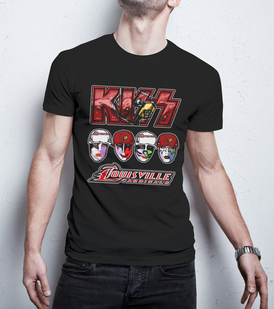 KISS Louisville Cardinals Faces T-Shirt