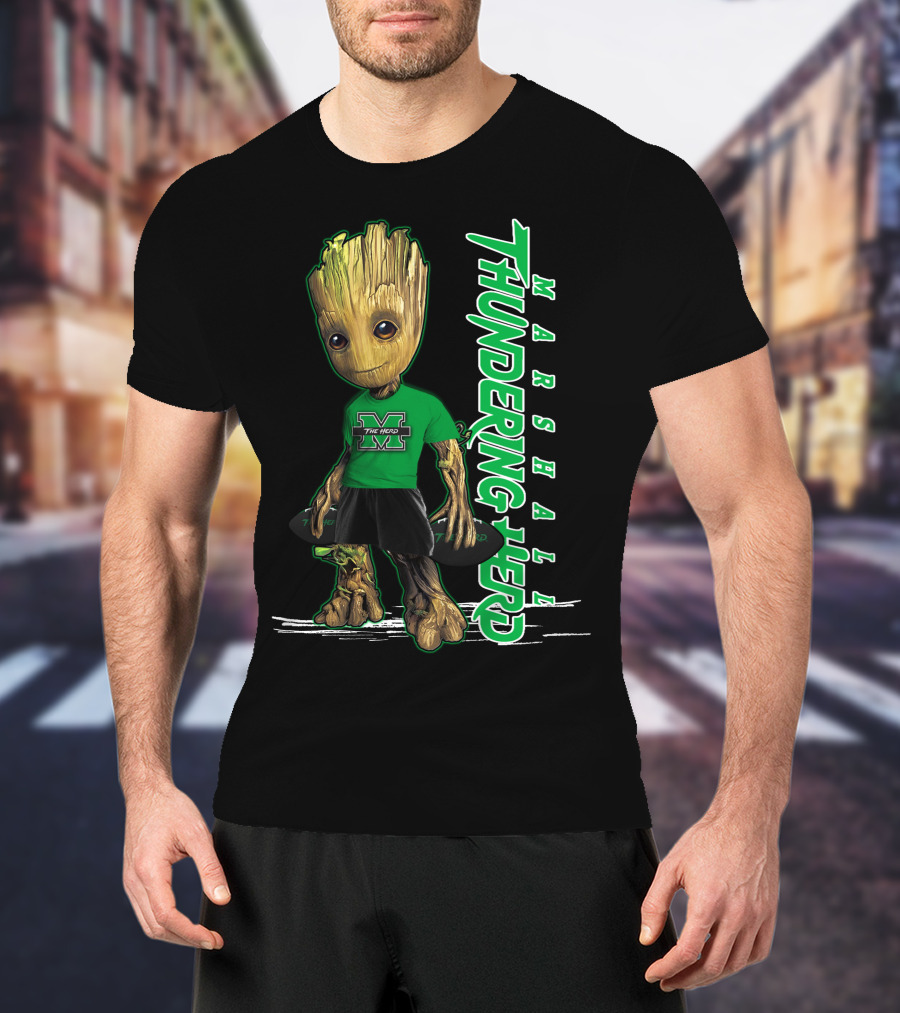Groot Marshall Thundering Herd M Logo Character T-Shirt