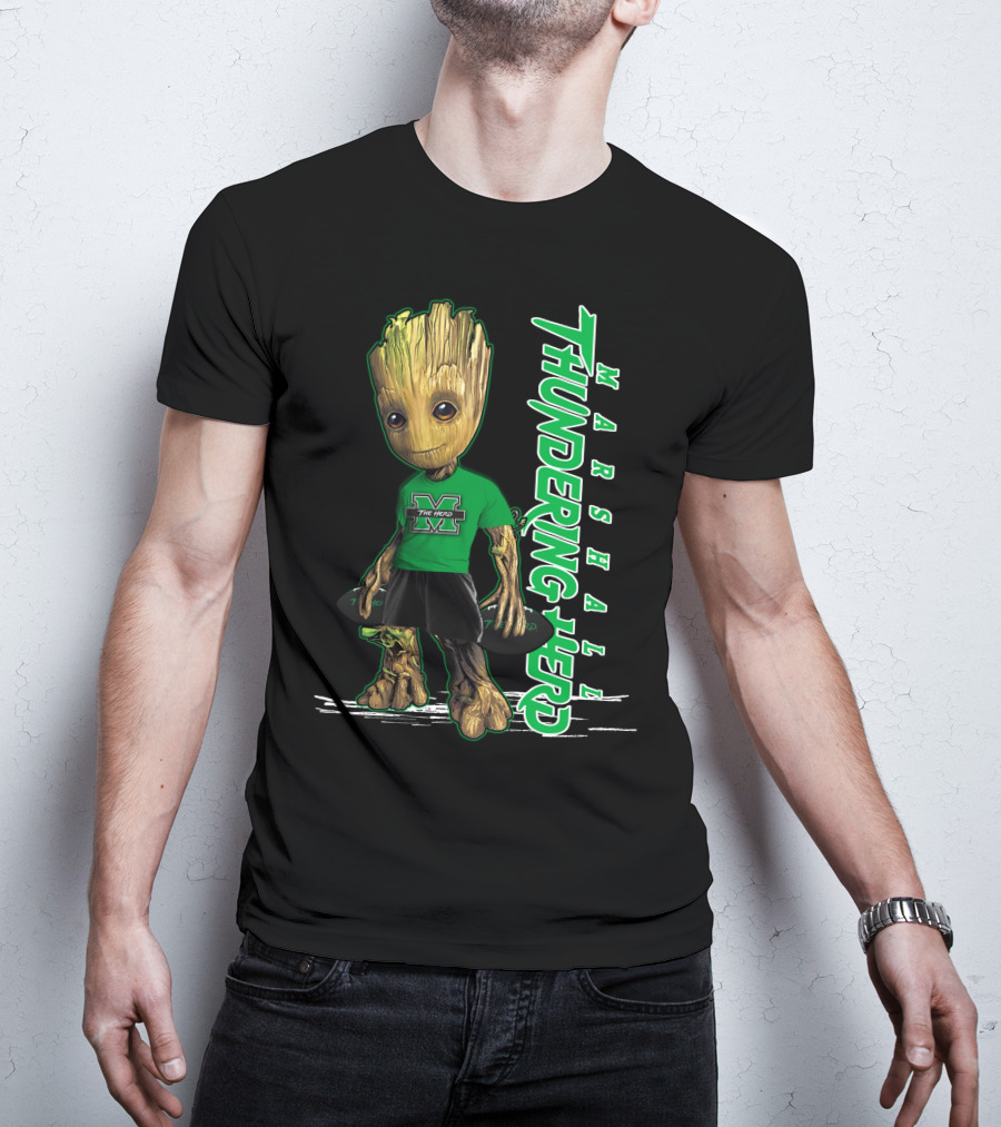 Groot Marshall Thundering Herd M Logo Character T-Shirt