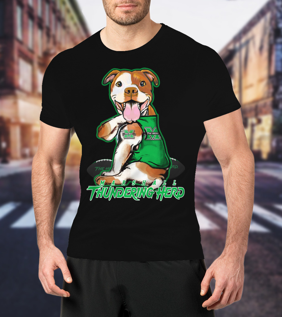 Marshall Thundering Herd Pittbull Mascot T-Shirt