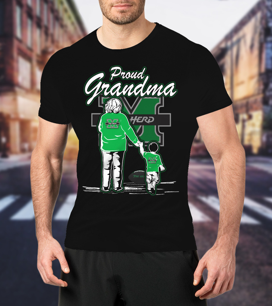 Proud Grandma Marshall Thundering Herd Family Football The Herd T-Shirt