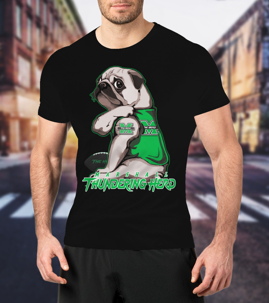 Marshall Thundering Herd Pug Mascot The Herd T-Shirt