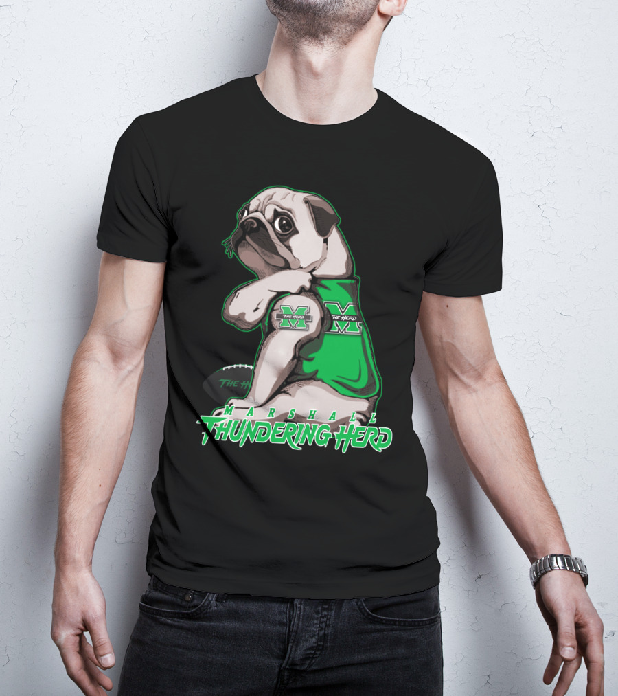 Marshall Thundering Herd Pug Mascot The Herd T-Shirt