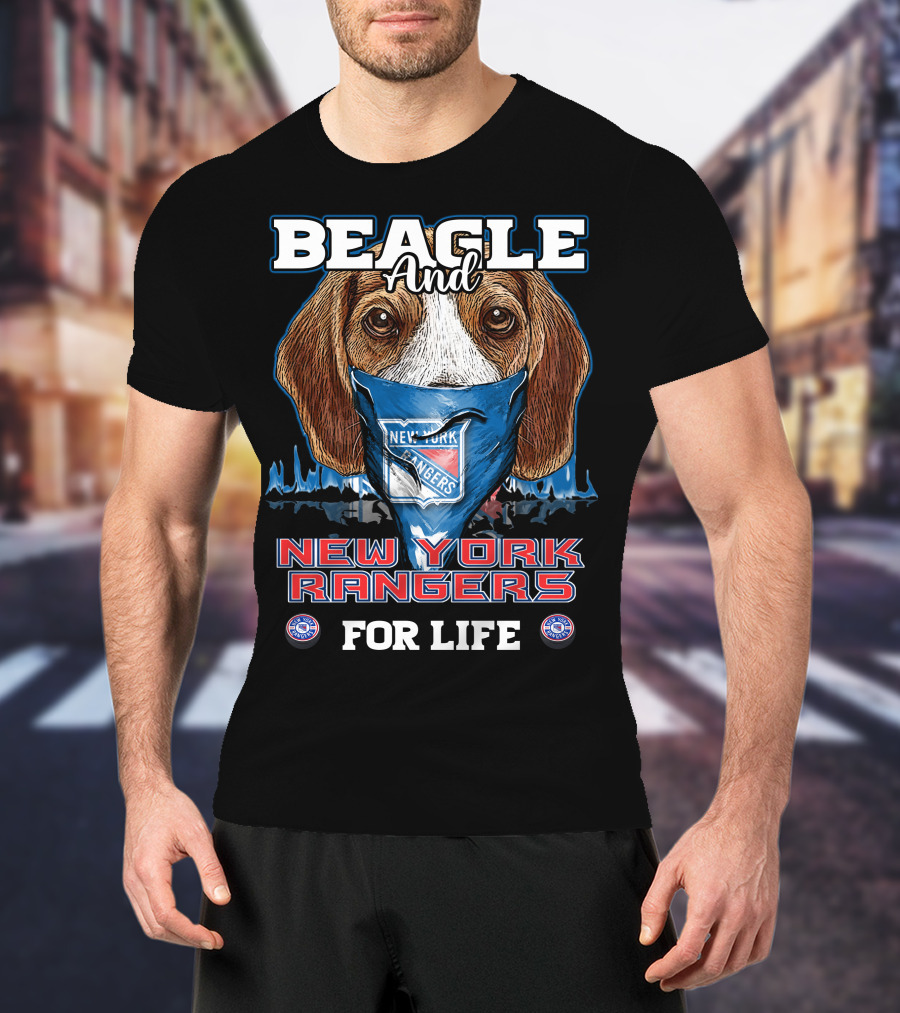 Beagle And New York Rangers For Life T-Shirt