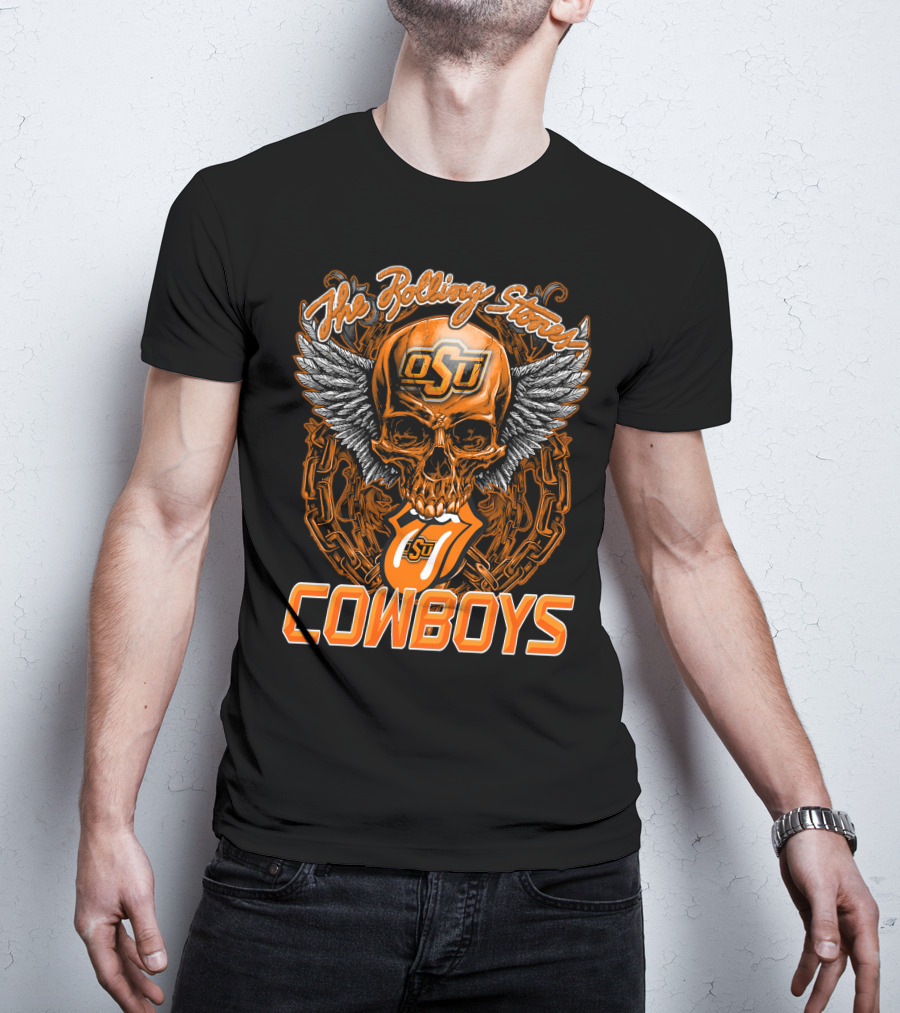 The Rolling Stones Osu Cowboys Skull Wings T-Shirt