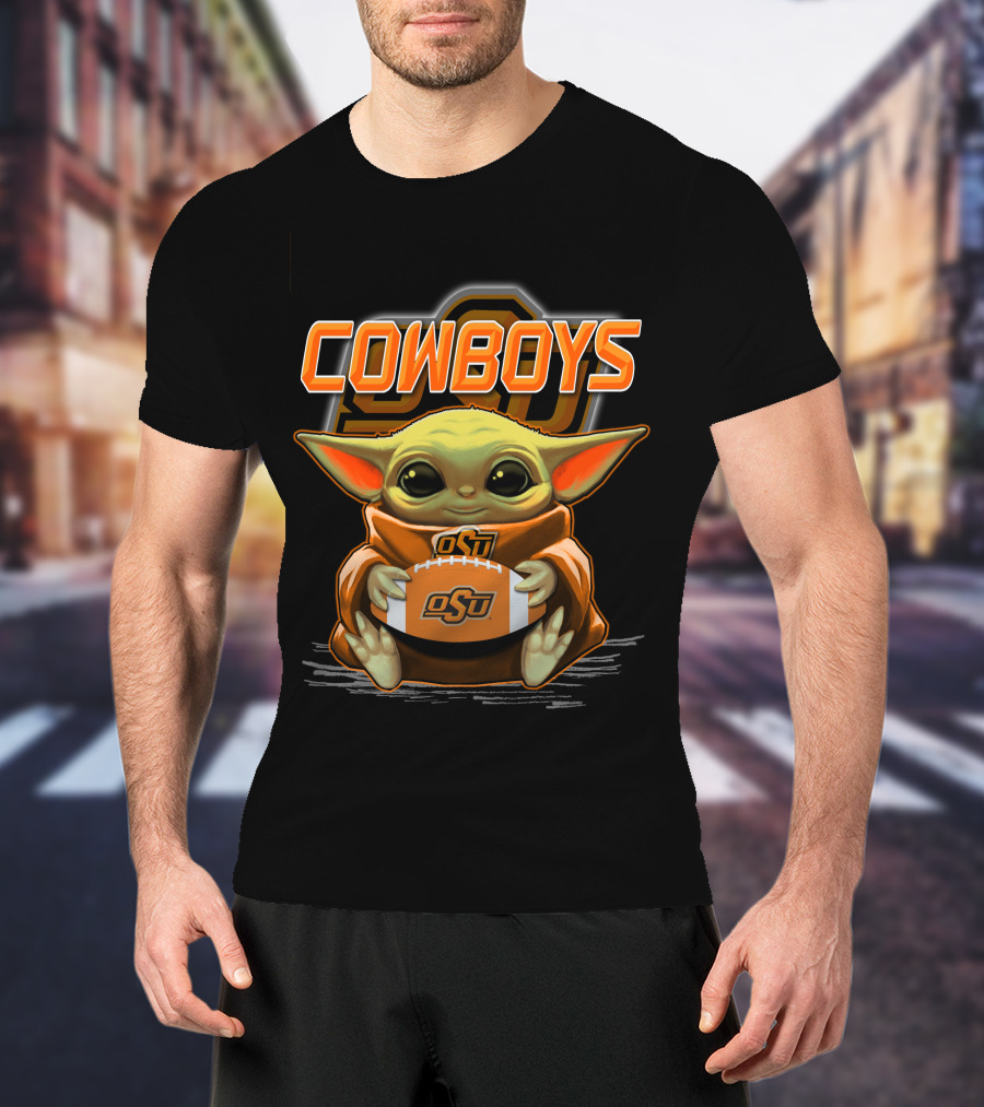 Cowboys OSU Yoda Holding Oklahoma State Football T-Shirt