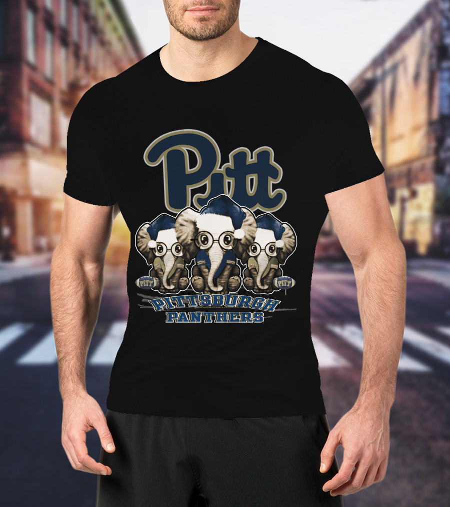 Pitt Panthers Pittsburgh Elephants Xmas T-Shirt