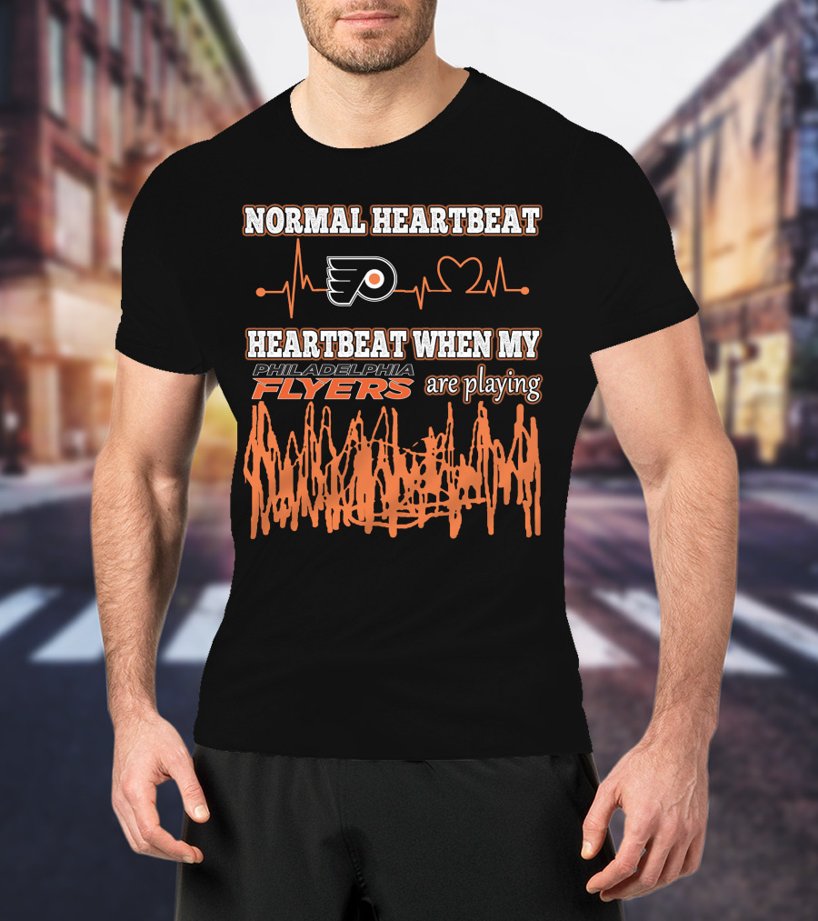 Normal Heartbeat Heartbeat When My Philadelphia Flyers Are Playing T-Shirt