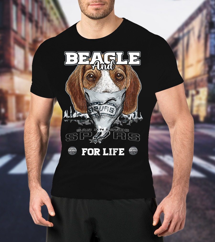 Beagle And San Antonio Spurs For Life T-Shirt
