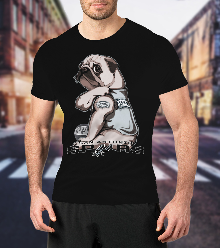 San Antonio Spurs Pug T-Shirt