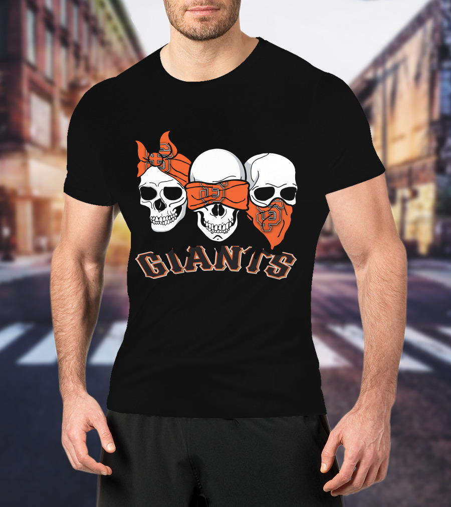 3 Skull Giants Bandana San Francisco T-Shirt