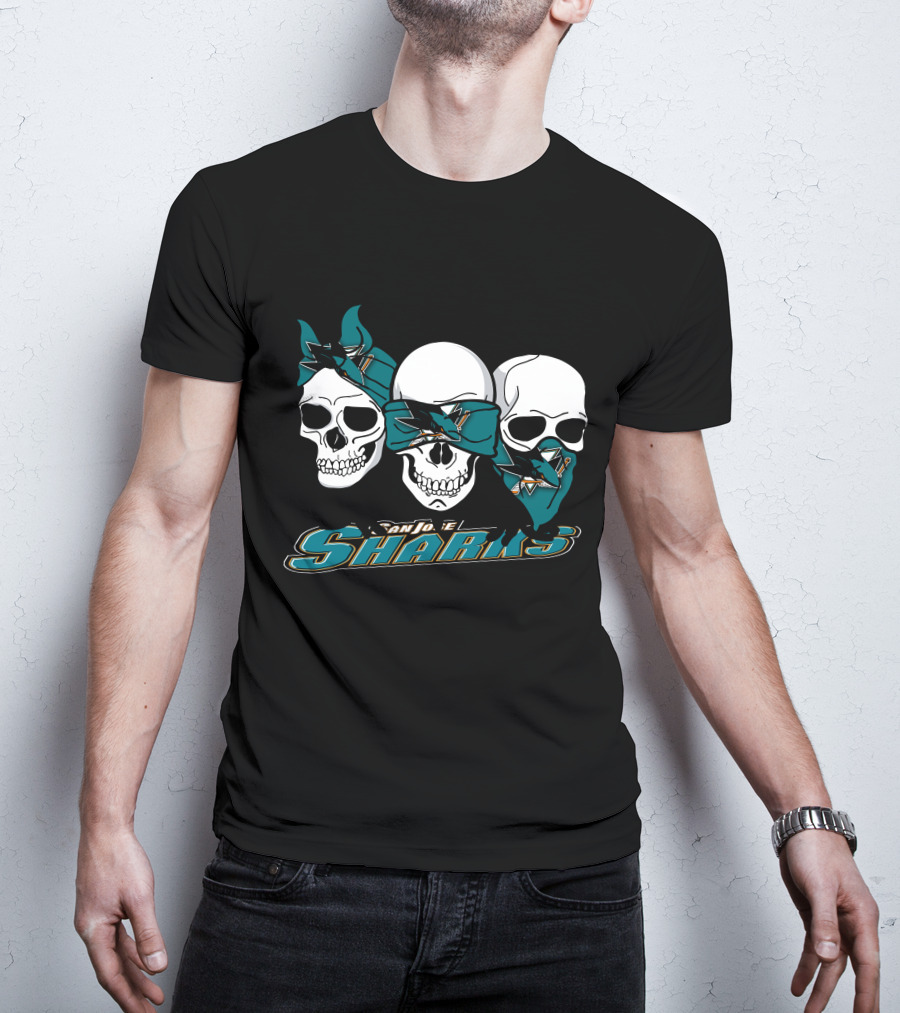 3 Skull San Jose Sharks T-Shirt