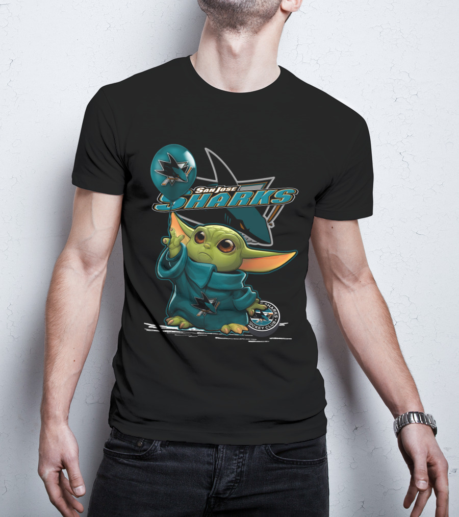 San Jose Sharks Yoda Hockey Club Balloon T-Shirt
