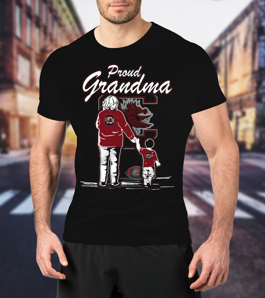 Proud Grandma South Carolina Gamecocks Football Fan Family T-Shirt
