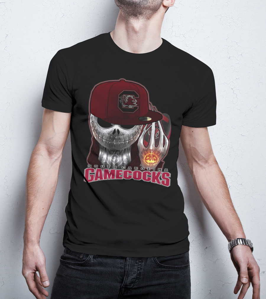 South Carolina Gamecocks Jackskull Halloween T-Shirt