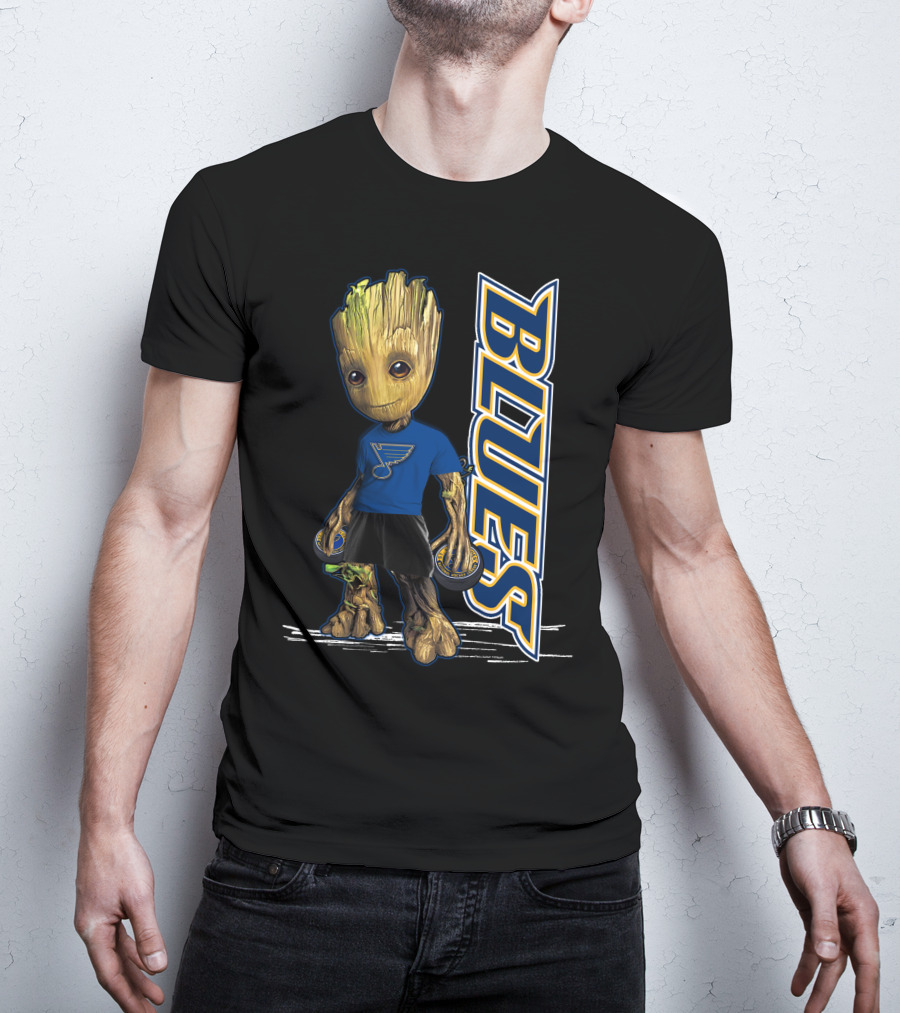 Groot St. Louis Blues NHL Character Crossover T-Shirt