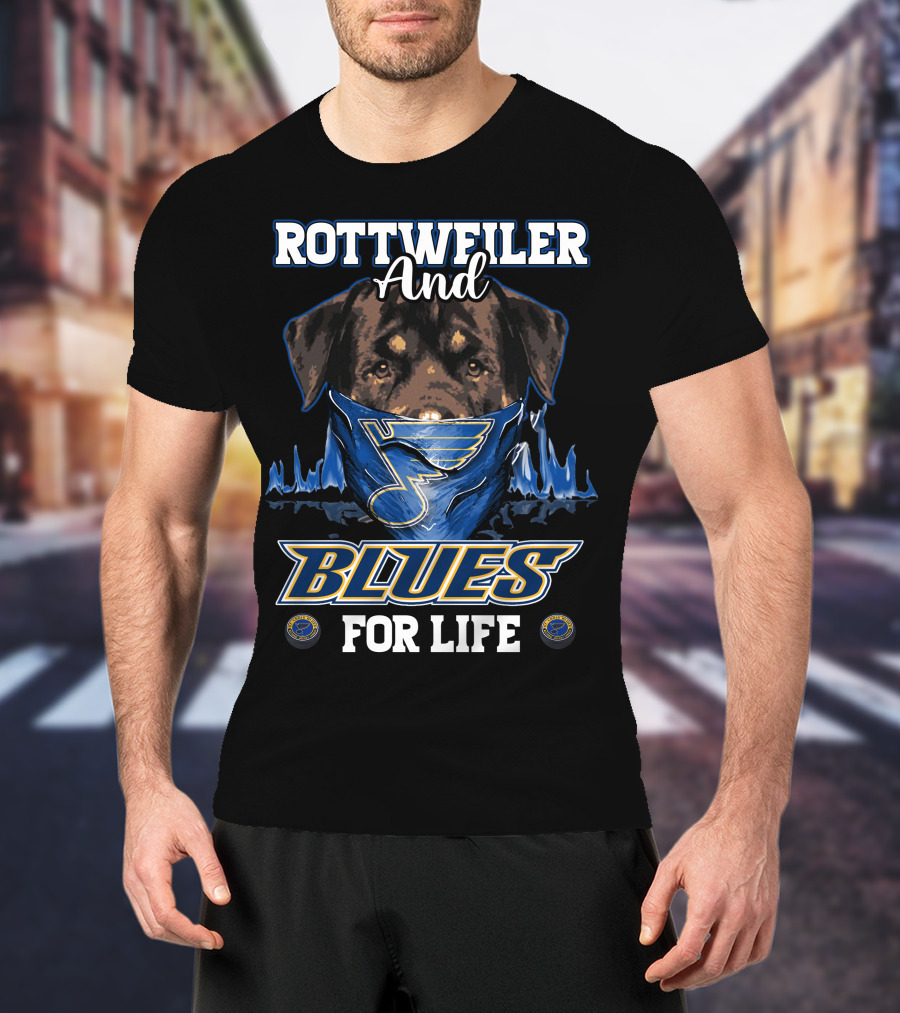 Rottweiler And Blues For Life St. Louis T-Shirt