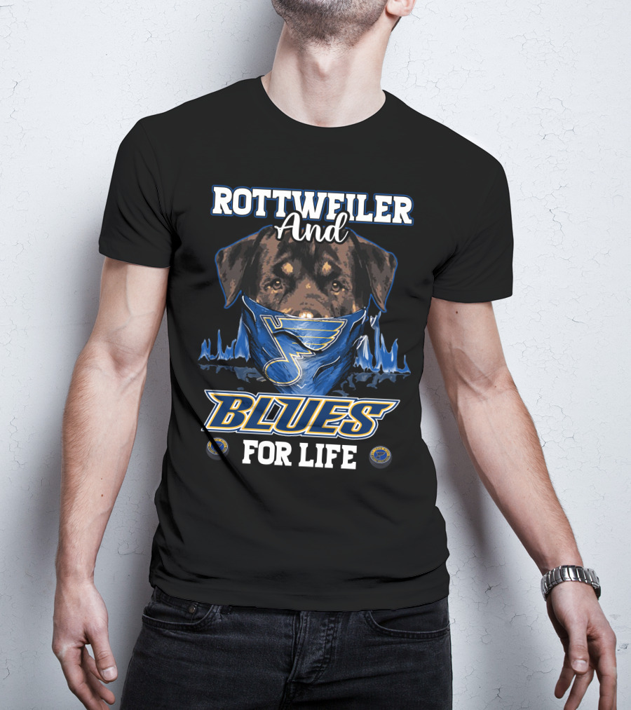 Rottweiler And Blues For Life St. Louis T-Shirt