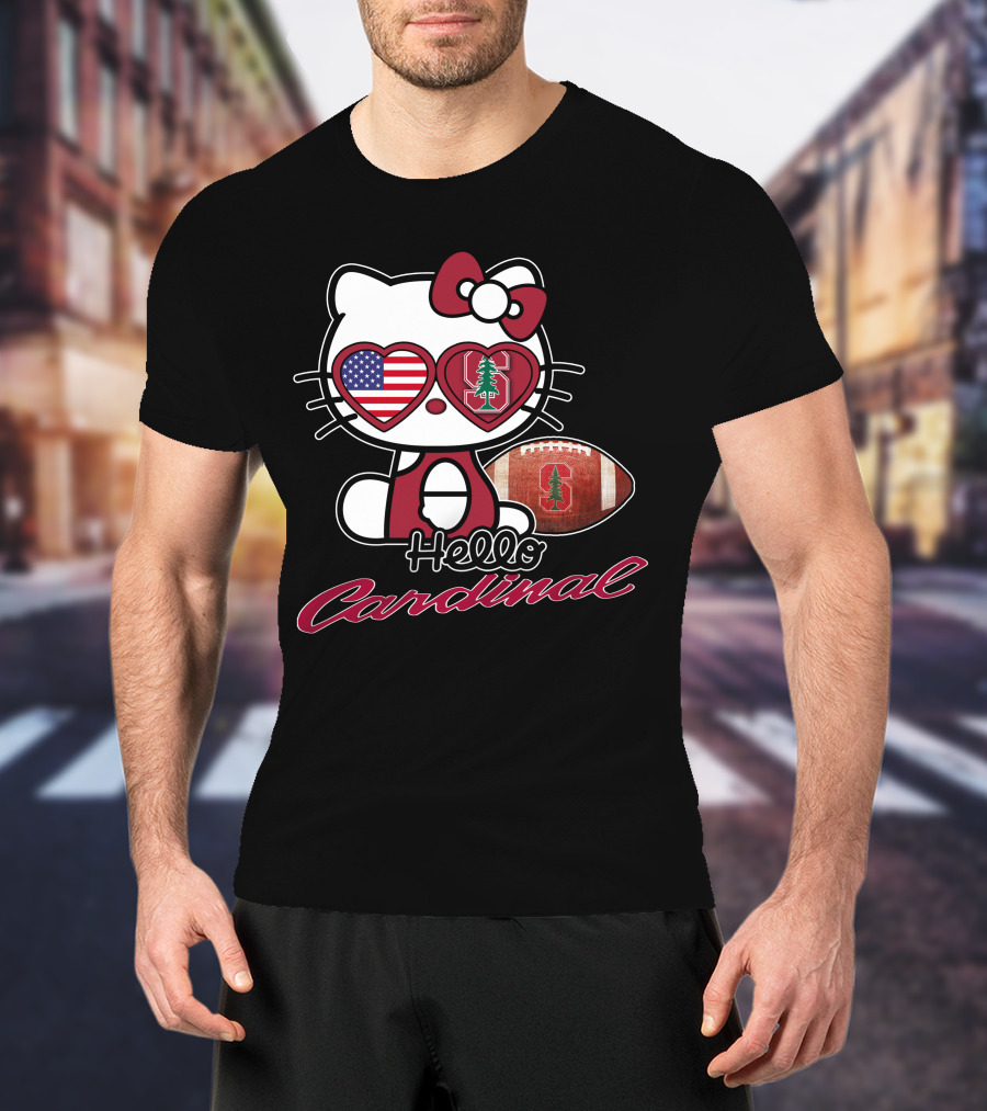 Hello Kitty Stanford Cardinal Football USA T-Shirt
