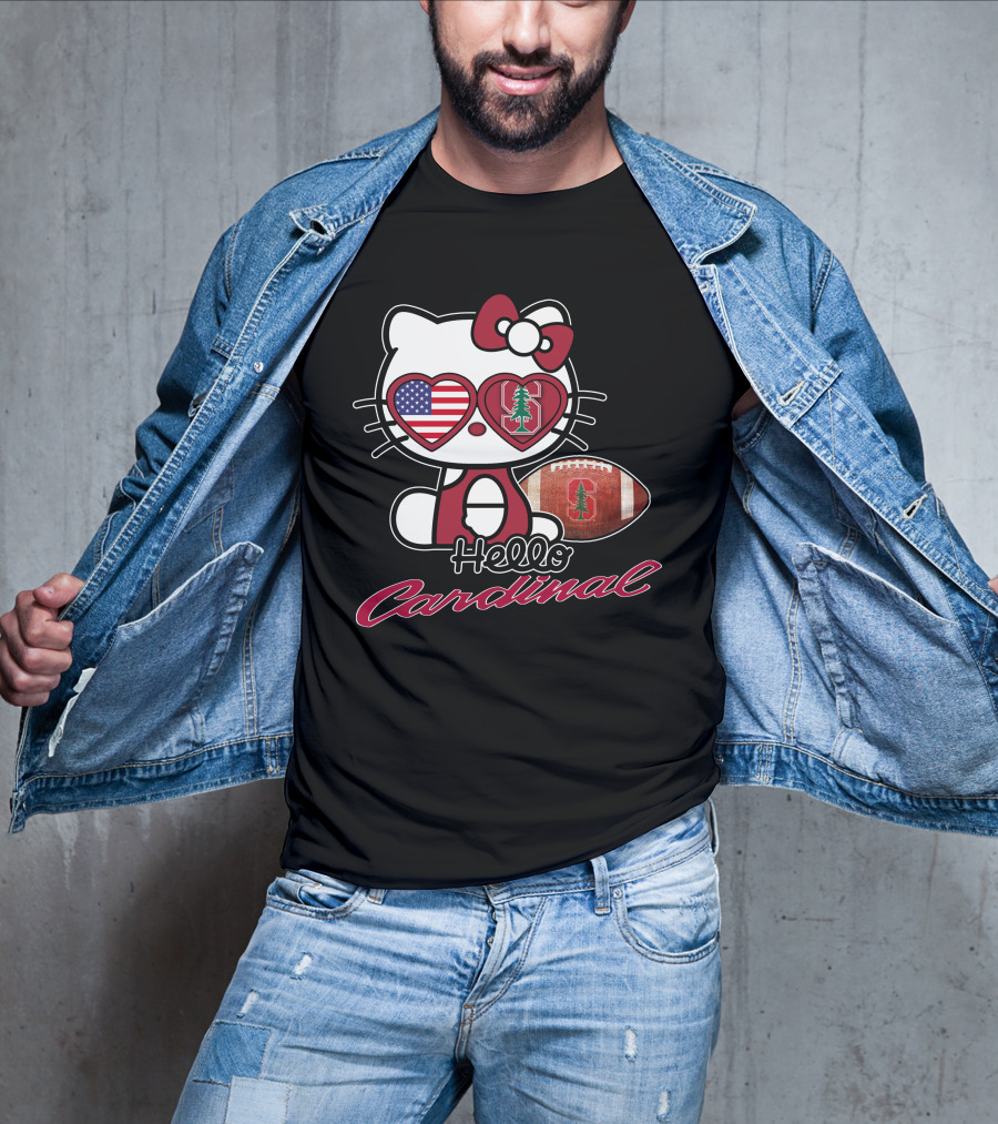 Hello Kitty Stanford Cardinal Football USA T-Shirt