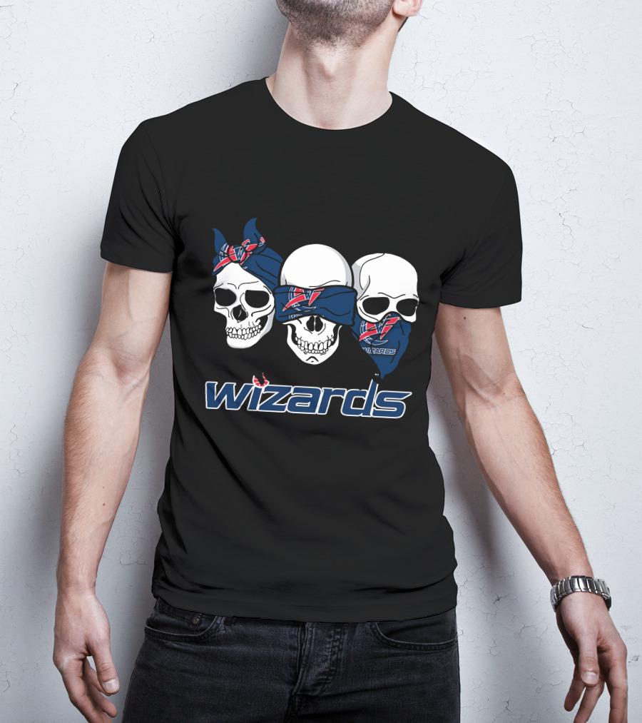 Washington Wizards Three Bandana Skulls T-Shirt