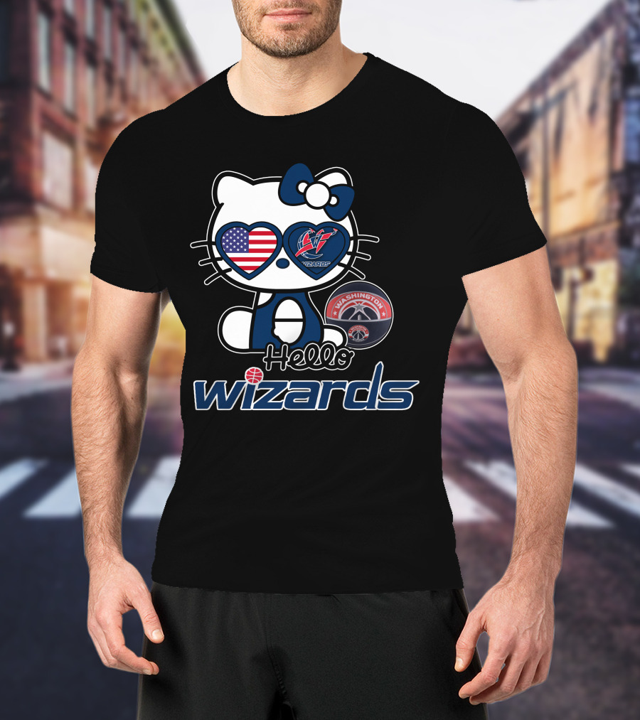 Hello Kitty Washington Wizards USA Fan T-Shirt