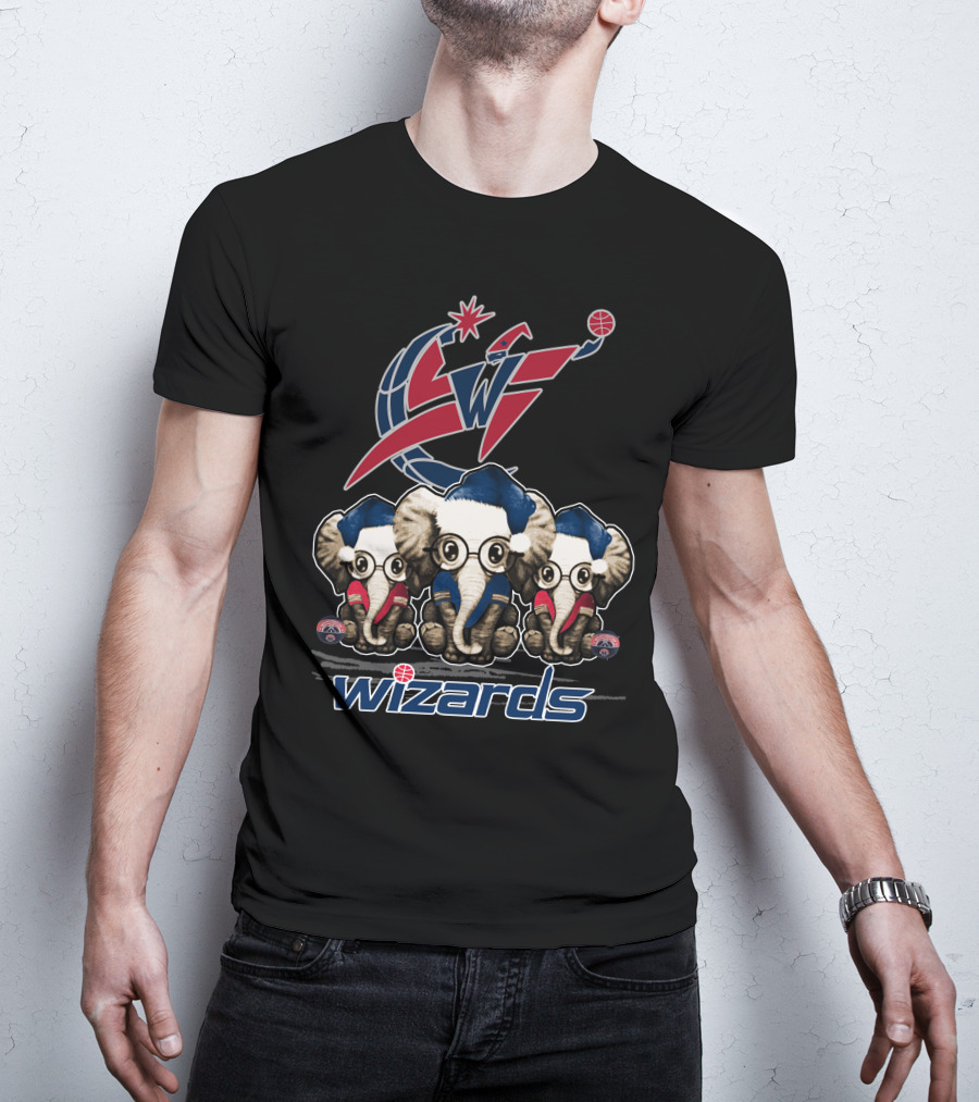 Washington Wizards Christmas Elephants T-Shirt