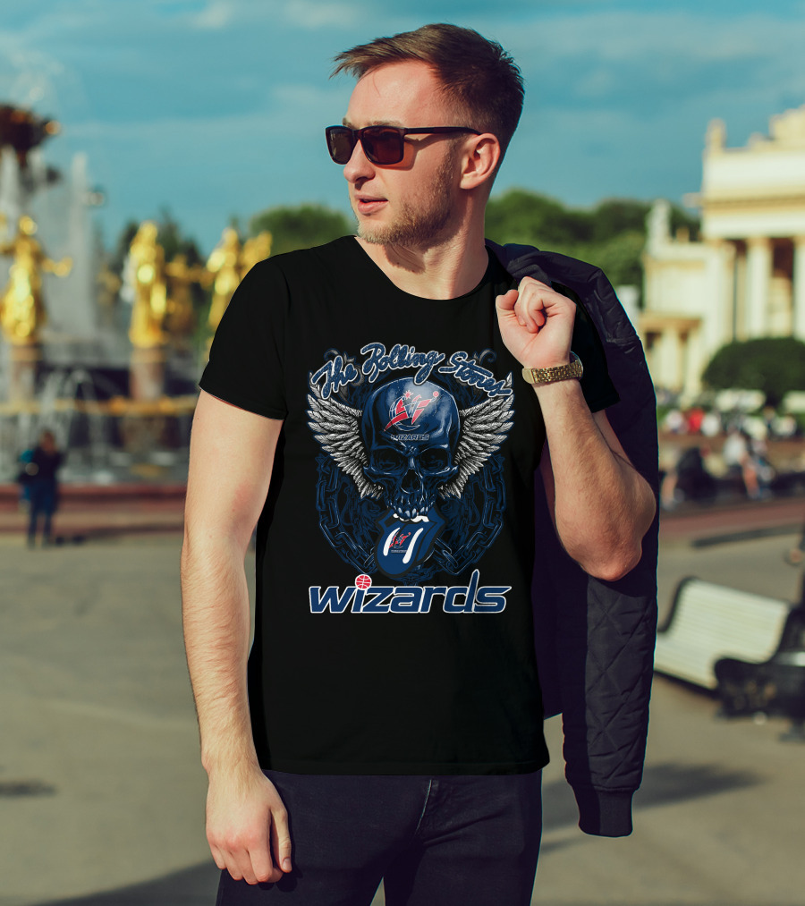 The Rolling Stones Washington Wizards Skull Logo Collaboration T-Shirt