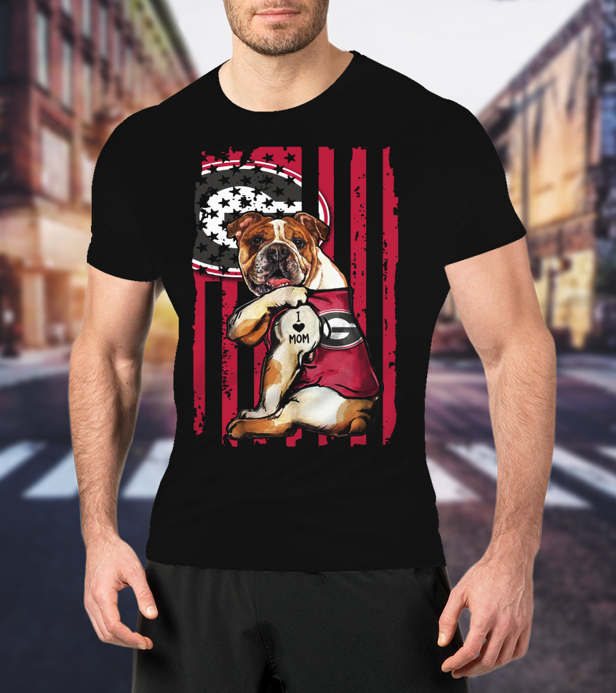 I ♥ Mom Georgia Bulldogs Bulldog Football Pride T-Shirt