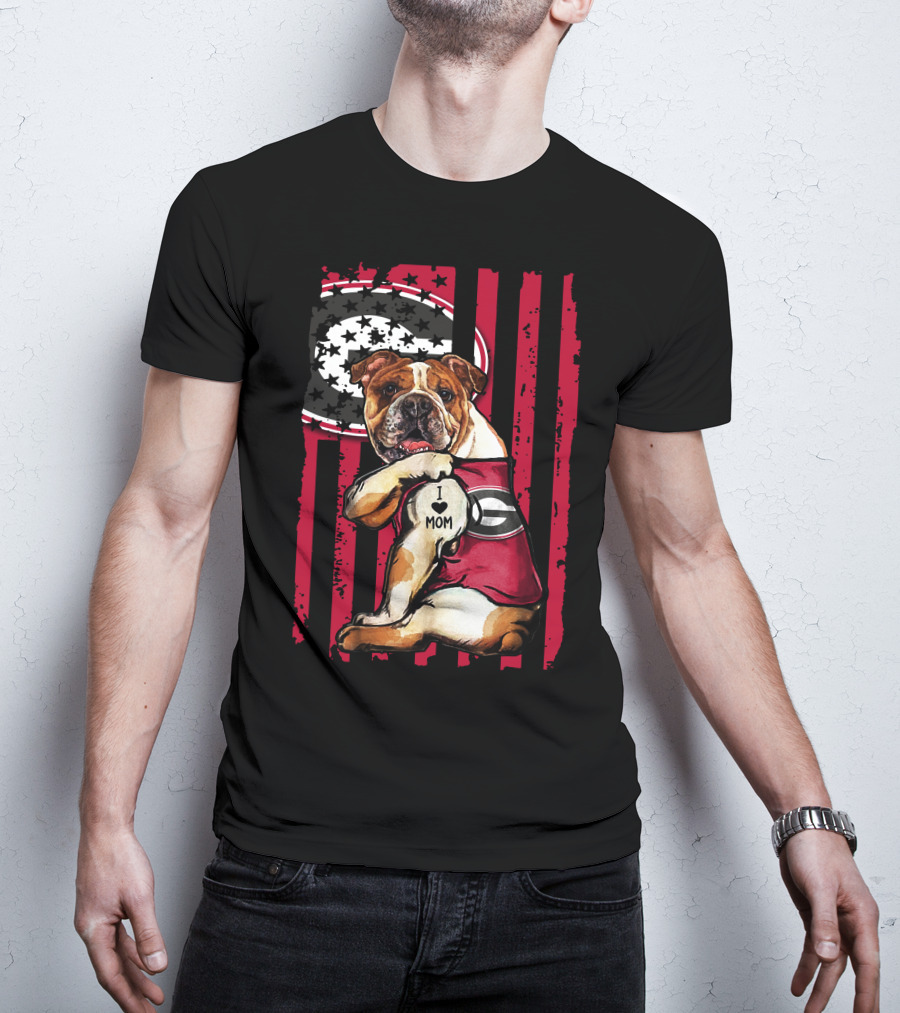 I ♥ Mom Georgia Bulldogs Bulldog Football Pride T-Shirt