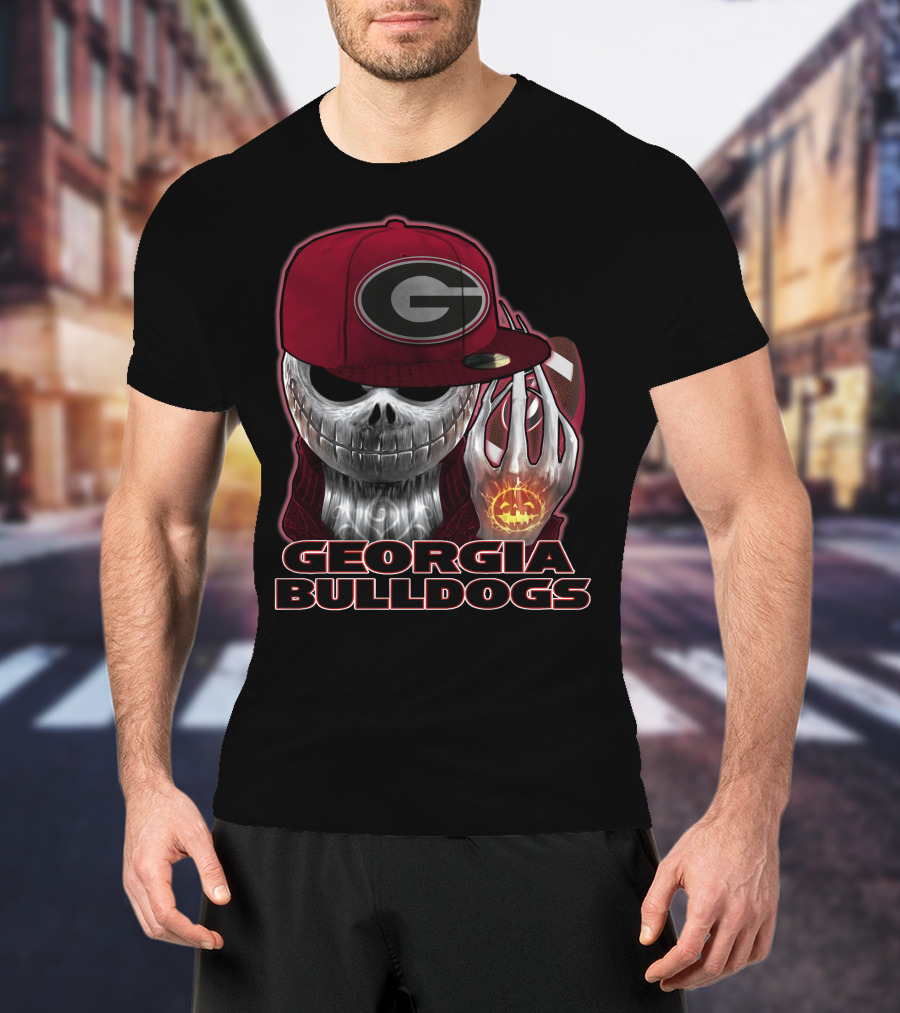 Jackskull Georgia Bulldogs Halloween Football Fanatic T-Shirt