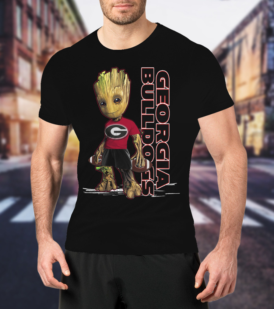 Groot Georgia Bulldogs Football Team Fan T-Shirt