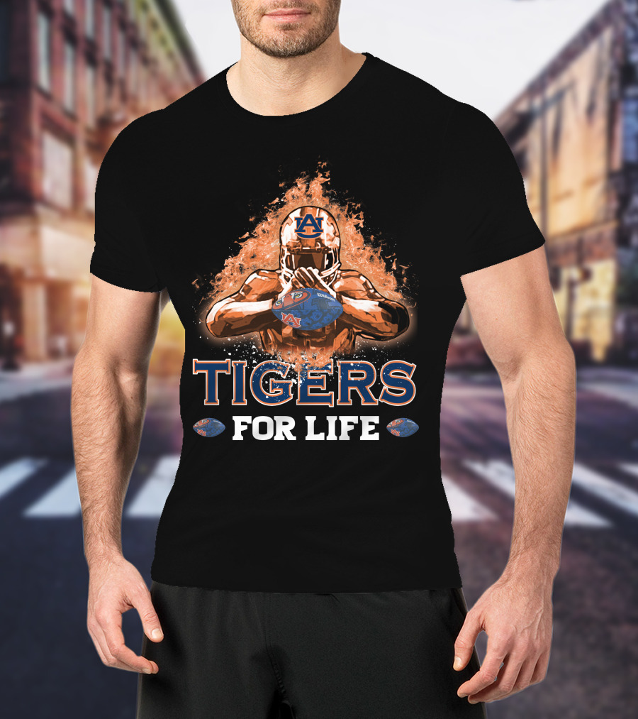 Auburn Tigers Football For Life T-Shirt