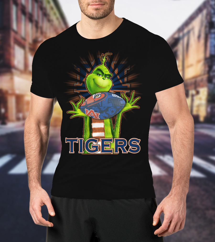 Grinch Auburn Tigers Football Fan T-Shirt