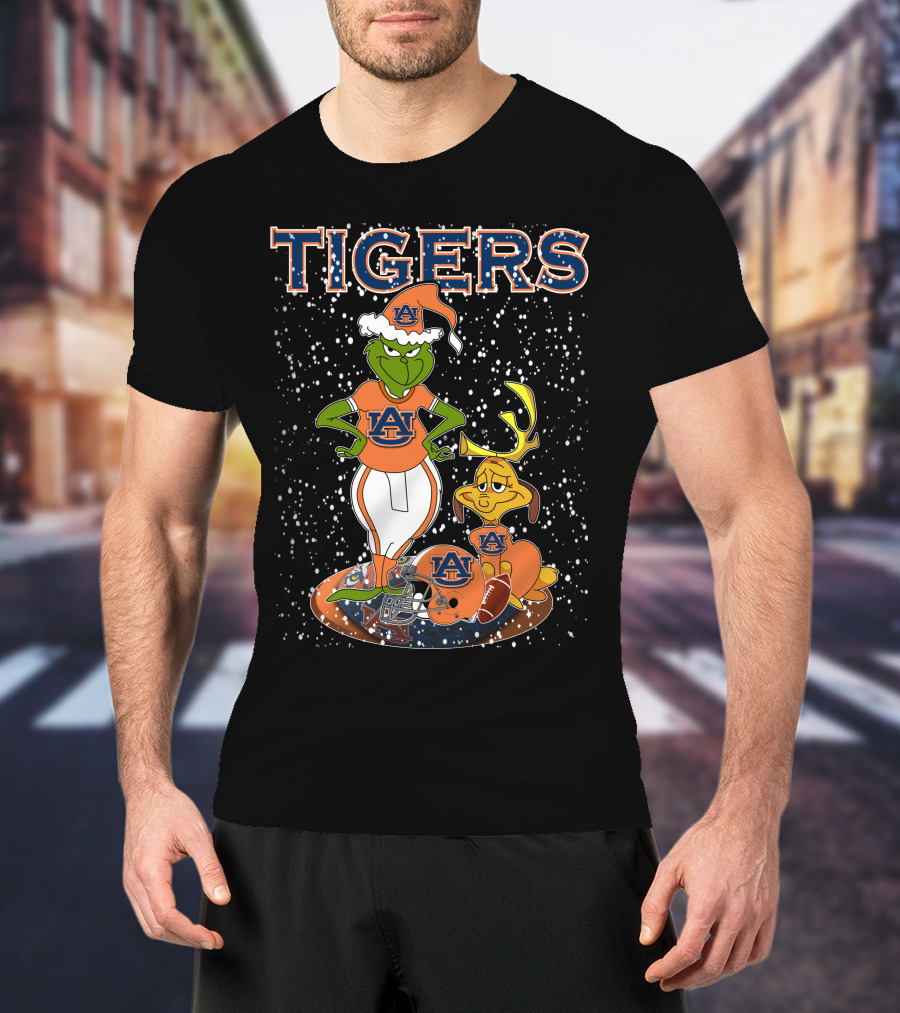 Grinch Auburn Tigers Christmas T-Shirt