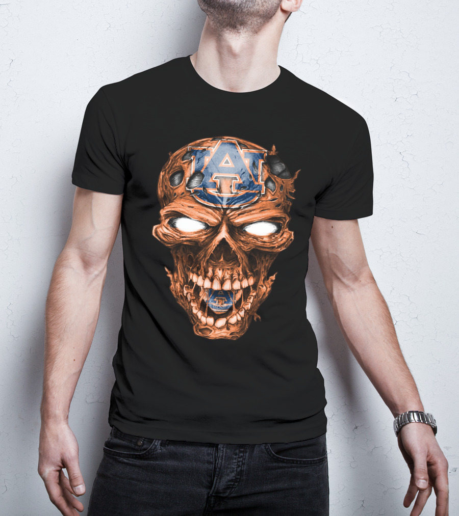 Auburn Tigers Skull With Logo T-Shirt