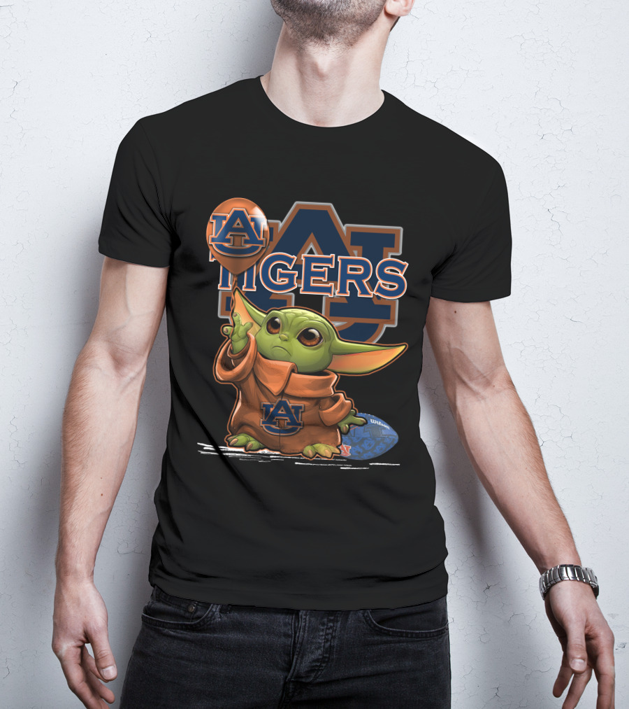 Auburn Tigers Baby Yoda Auburn Football T-Shirt