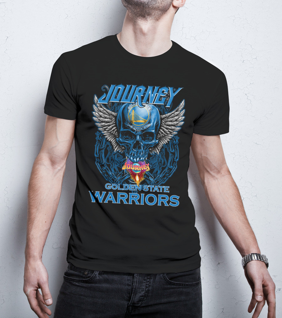 Journey Golden State Warriors Skull Wings Chain T-Shirt