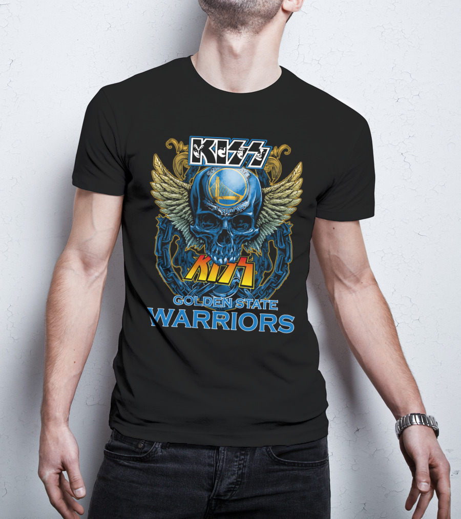 KISS Golden State Warriors Skull T-Shirt