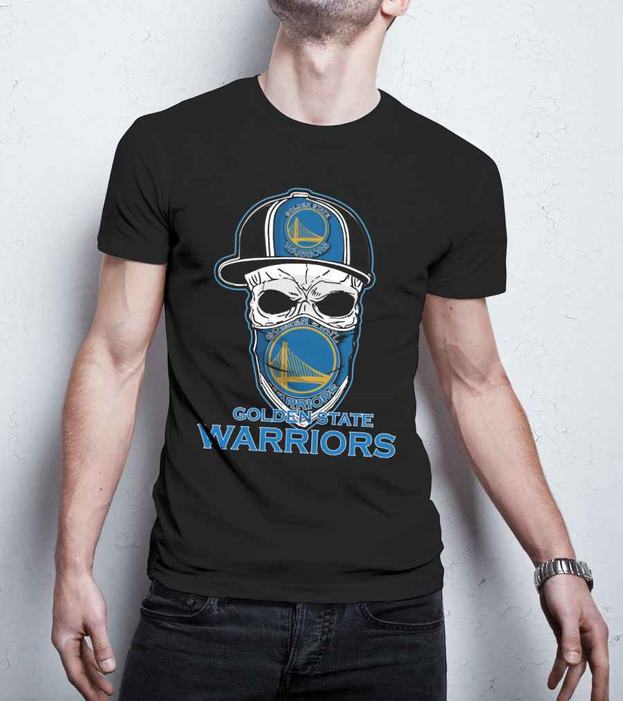 Golden State Warriors Skull Hat T-Shirt