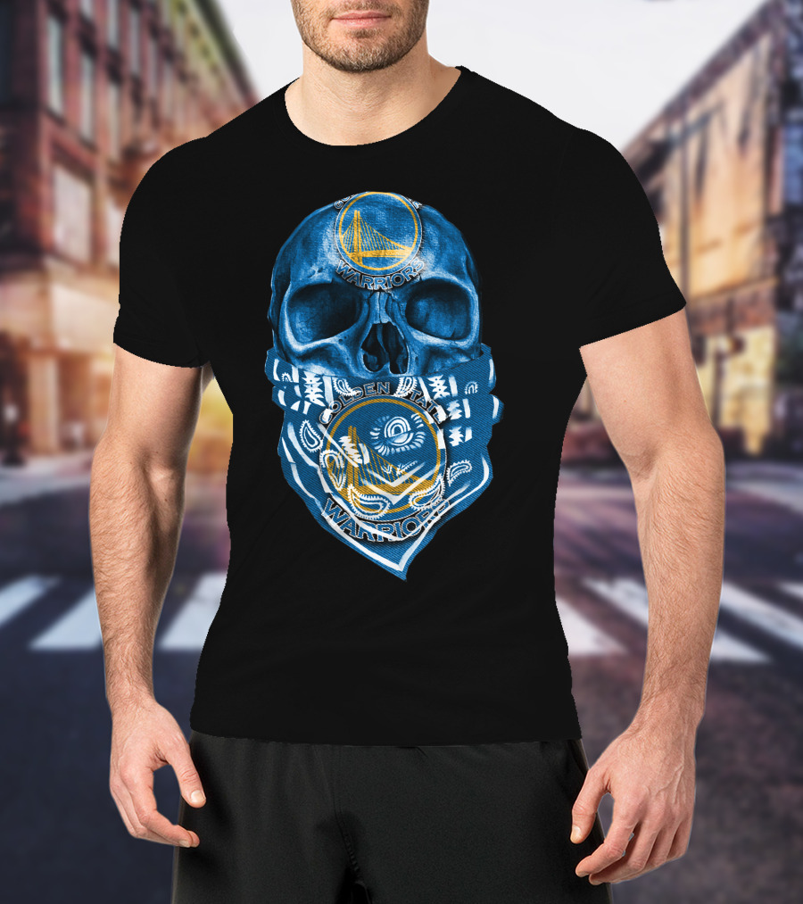 Skull Golden State Warriors Bandana T-Shirt