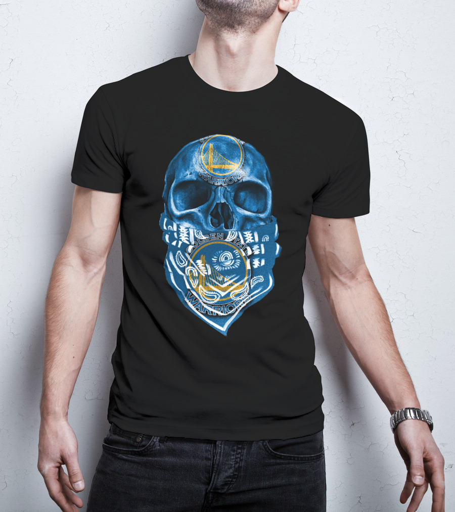 Skull Golden State Warriors Bandana T-Shirt