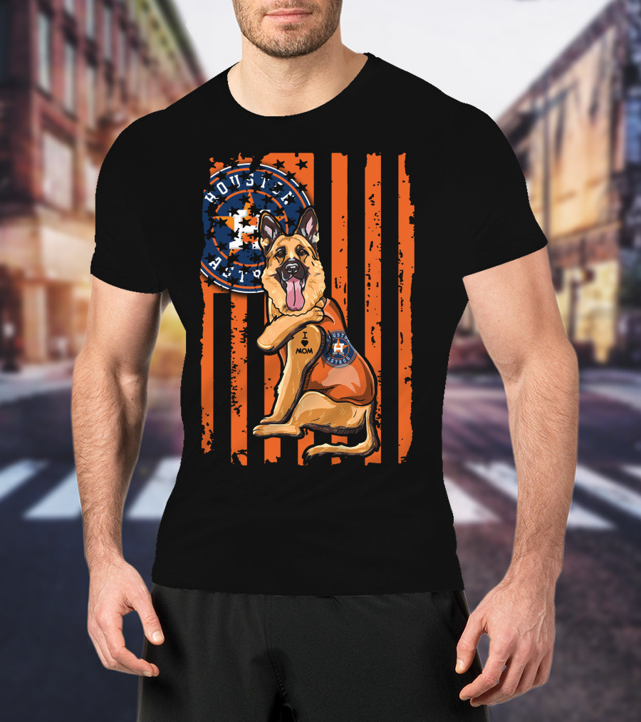Houston Astros German Shepherd I Mom T-Shirt