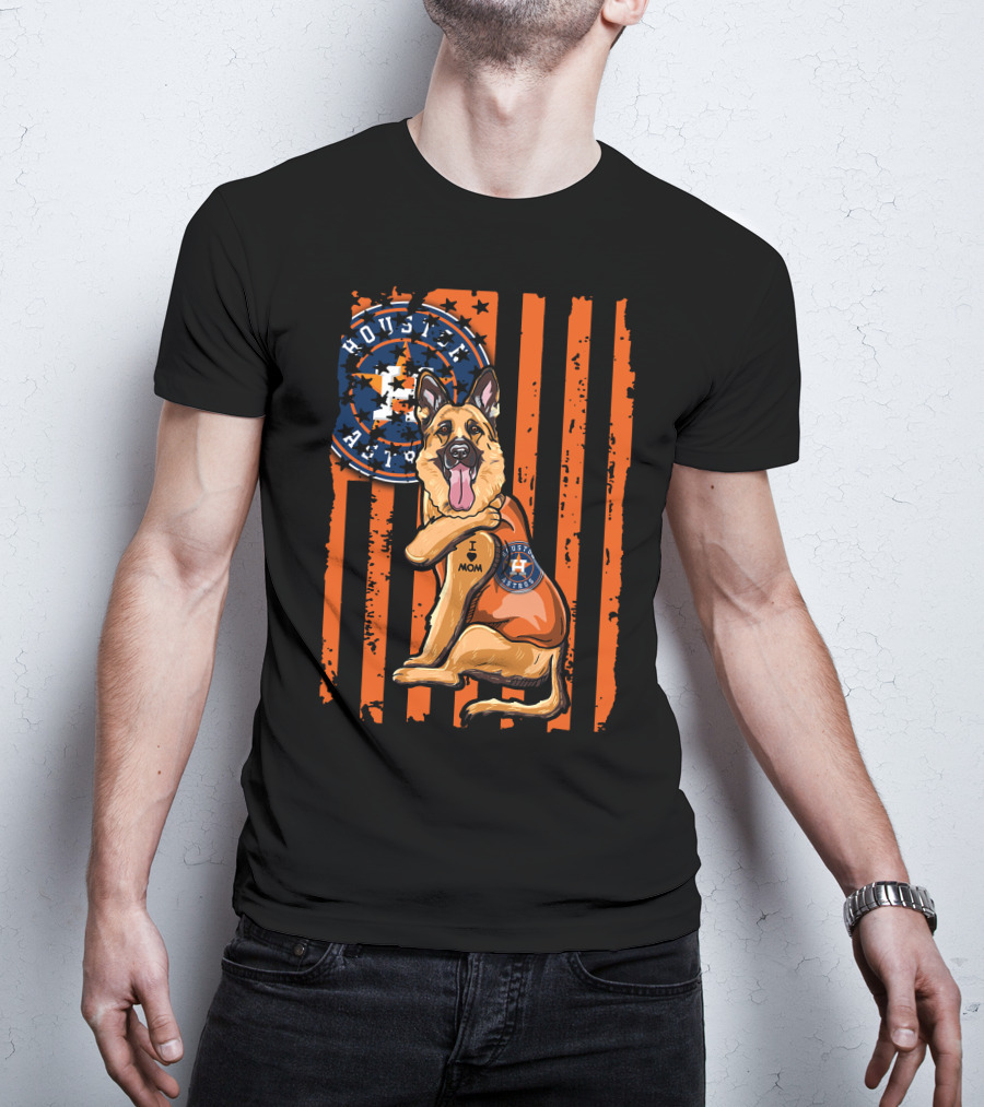 Houston Astros German Shepherd I Mom T-Shirt