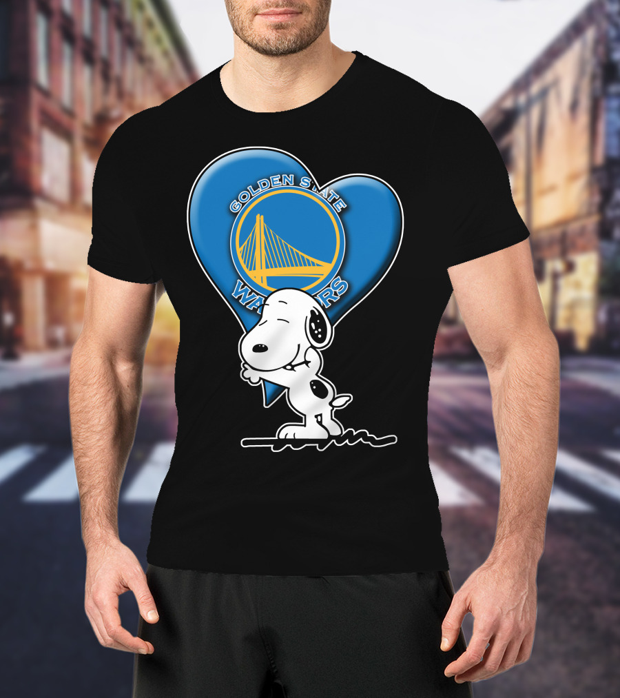 Snoopy Heart Golden State Warriors T-Shirt