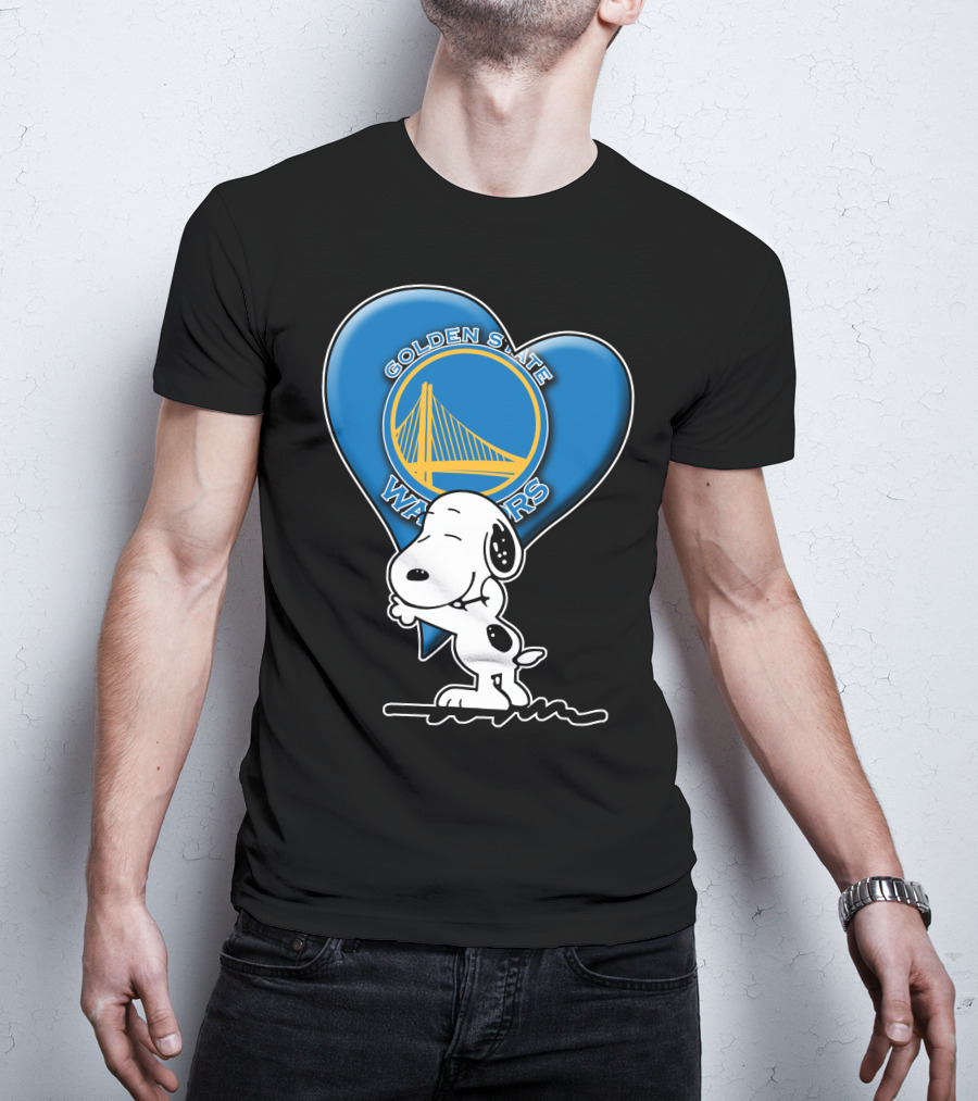 Snoopy Heart Golden State Warriors T-Shirt
