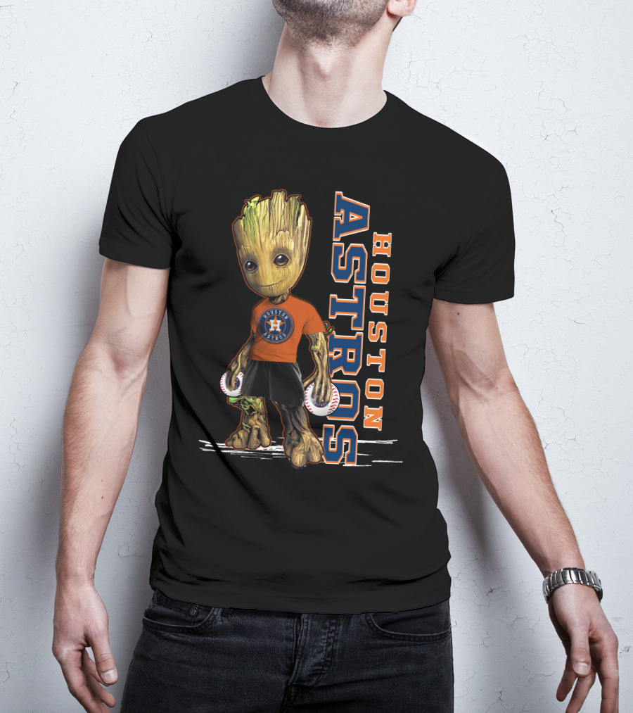 Groot Houston Astros Baseball Team Fan Character T-Shirt
