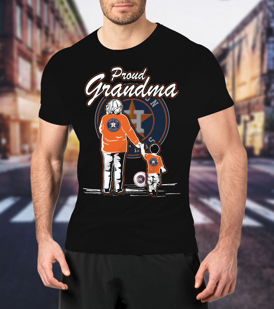 Proud Grandma Houston Astros Family Baseball Fan T-Shirt